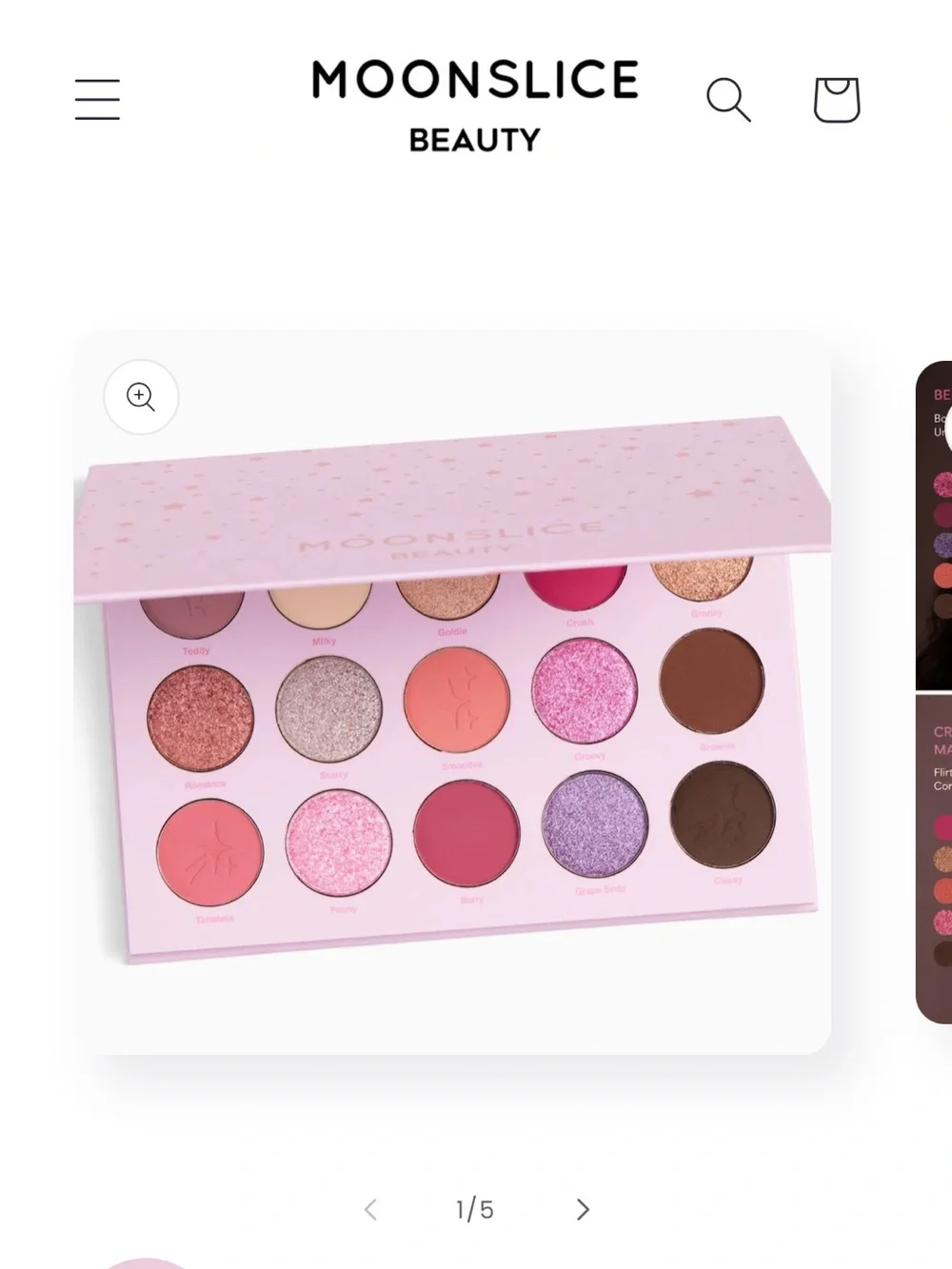 Moonslice Beauty Celestial Crush Eyeshadow Palette - Multi Pink & Neutral Shades